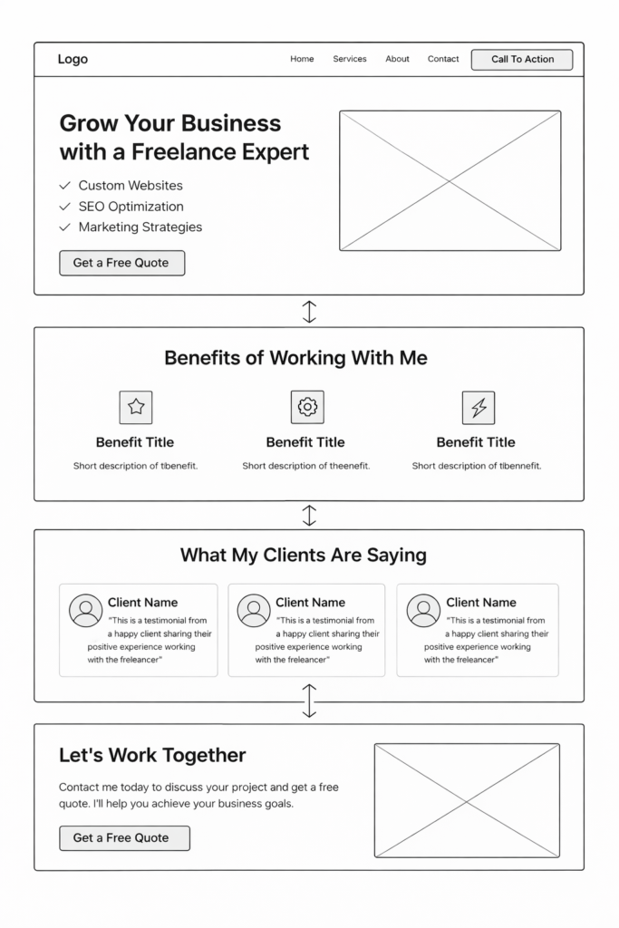landing page for freelancers